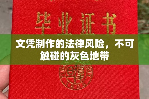 鸟松文凭制作的法律风险，不可触碰的灰色地带